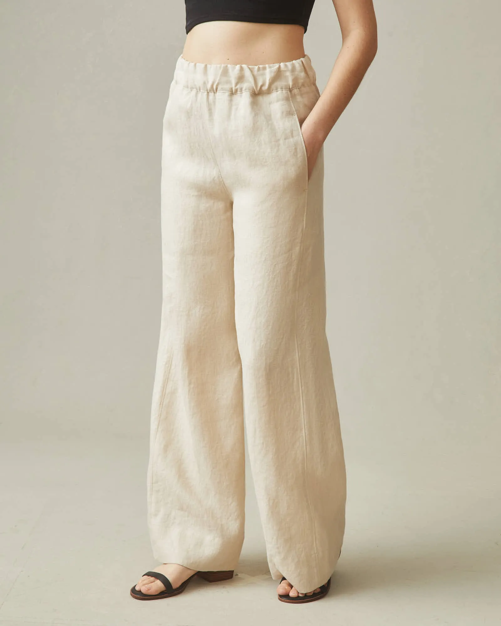 Easy Linen Wide Leg Pant - Cotton