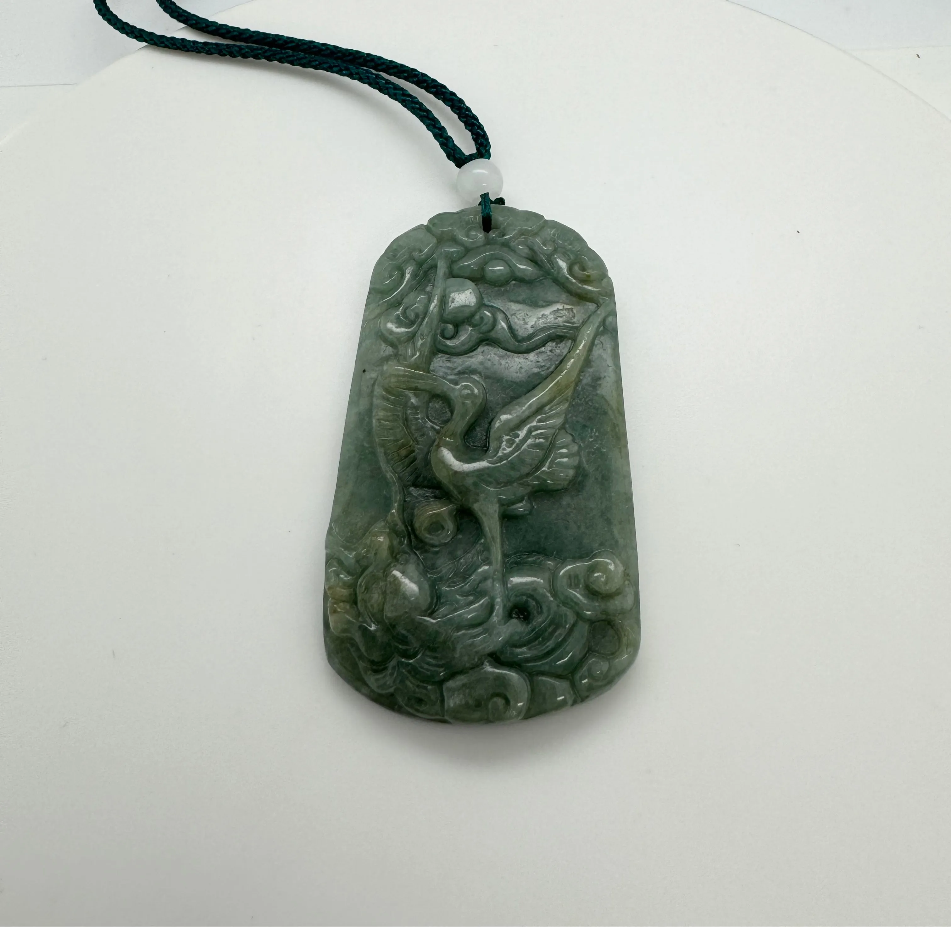 Estate Green Jade Pendant