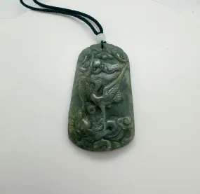 Estate Green Jade Pendant