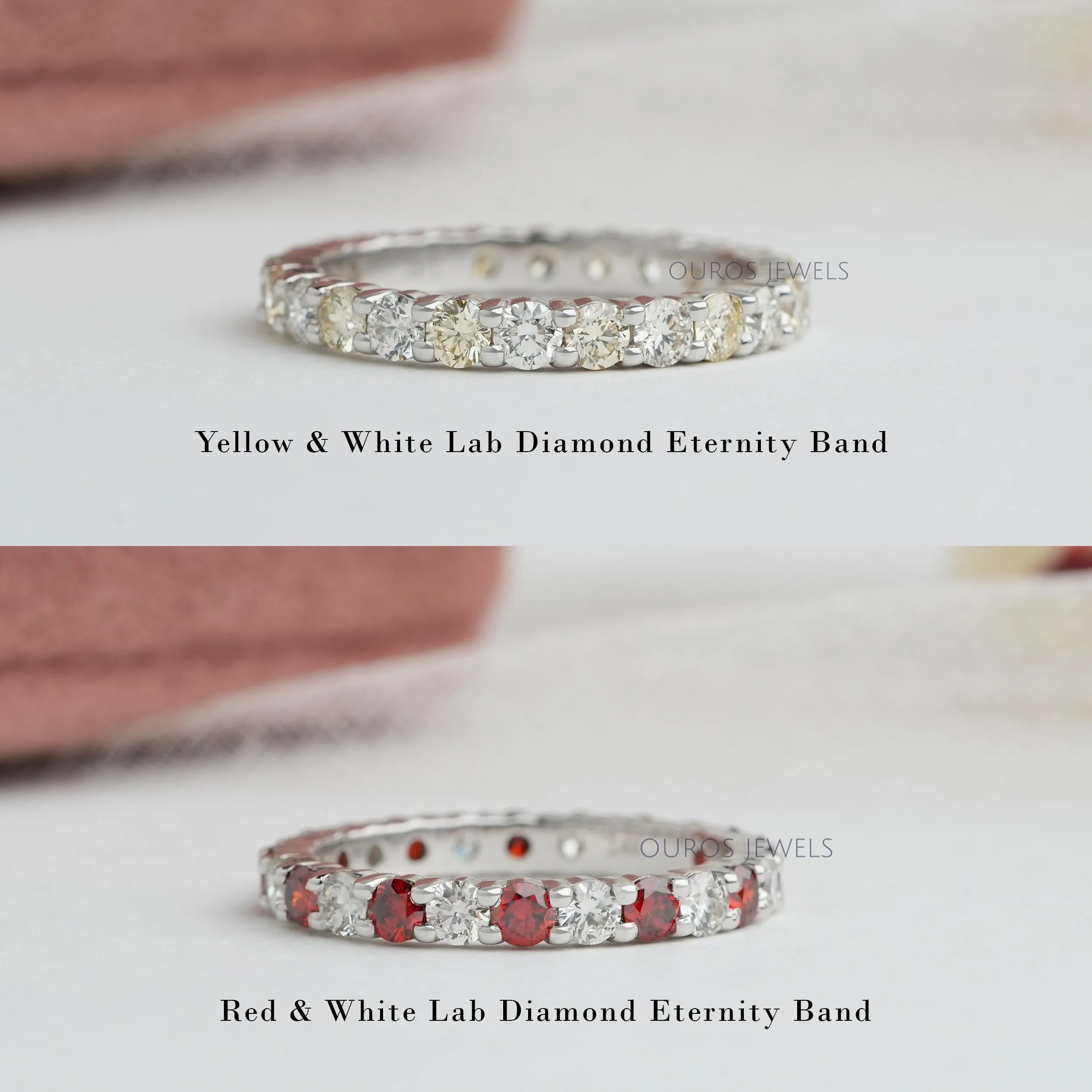 Fancy Color Round Diamond Eternity Wedding  Band