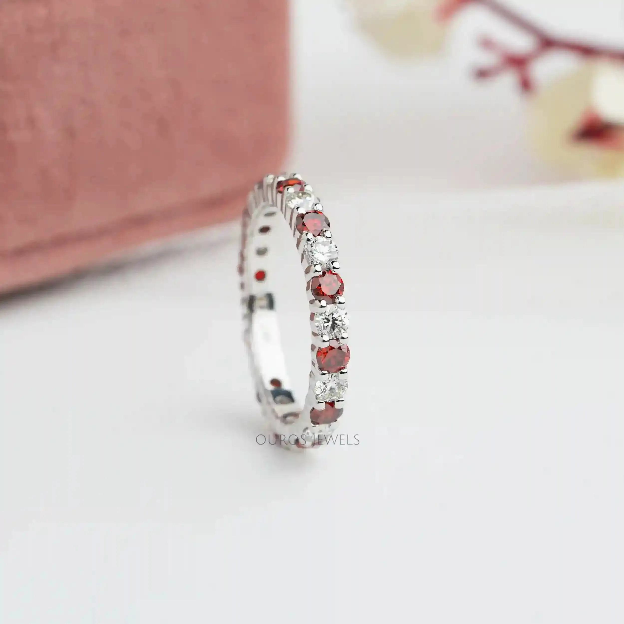 Fancy Color Round Diamond Eternity Wedding  Band