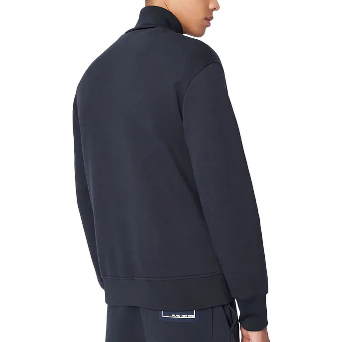 FELPA CON ZIP E LOGO Uomo Navy