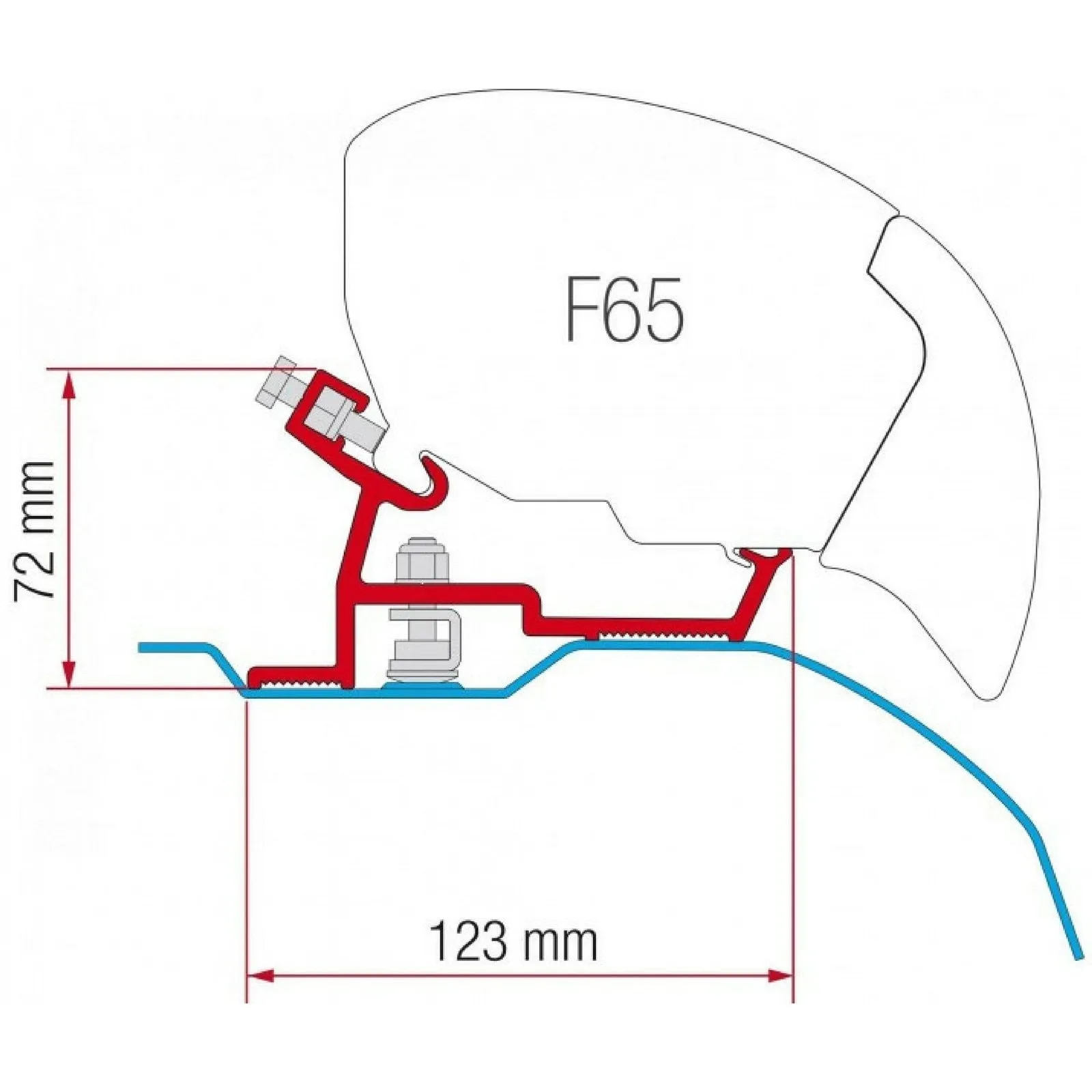 Fiamma Ducato - Jumper - Boxer Super Long Awning Adapter Kit