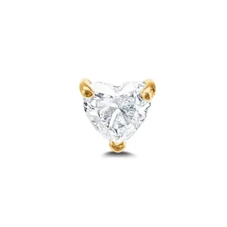 Floating Diamond Heart Stud