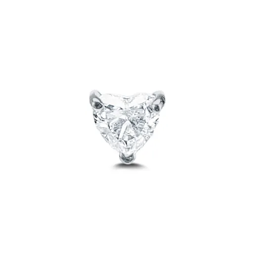 Floating Diamond Heart Stud