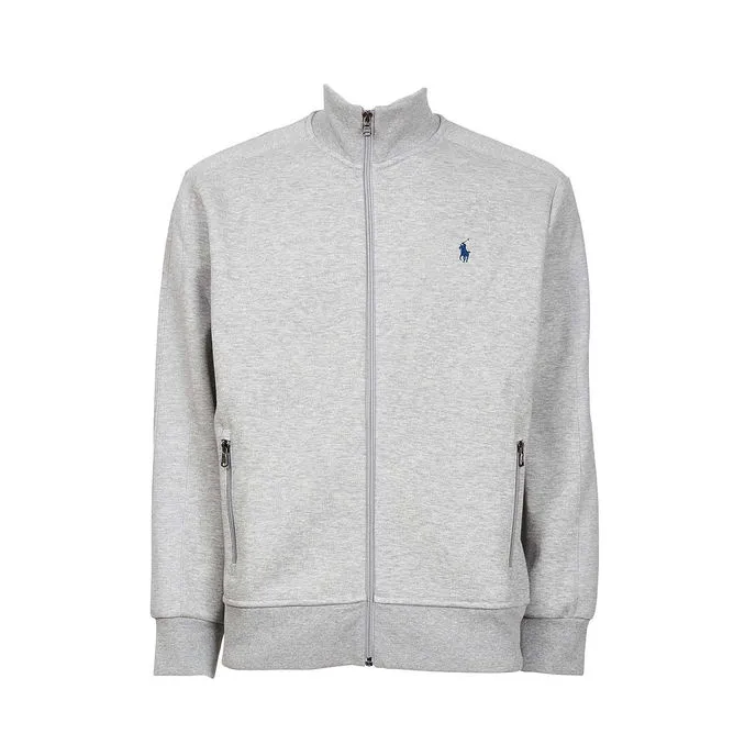 FULL ZIP SWEATSHIRT WITH LOGO Man Grey Navy