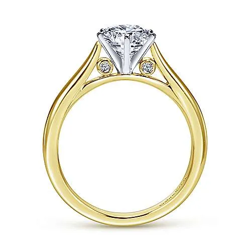 Gabriel Cassie 14K Round Diamond Engagement Ring