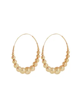 Gas Bijoux Multiperla Hoop Earrings in Gold