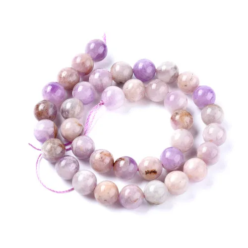 Gemstone Beads, Lavender Jade, Natural, Round, 8mm