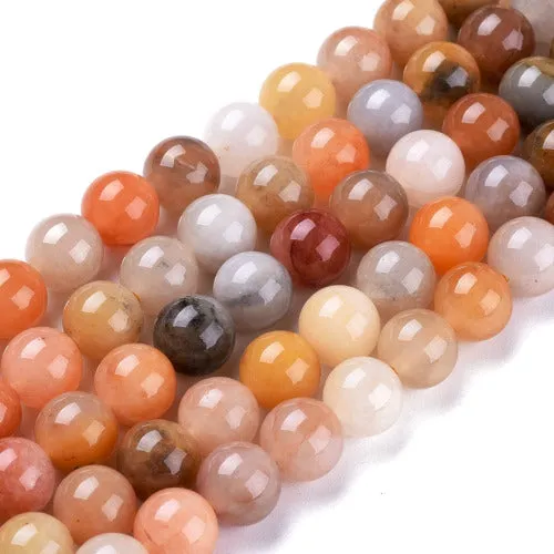 Gemstone Beads, Malaysia Jade, (Dyed), Natural, Round, 8mm