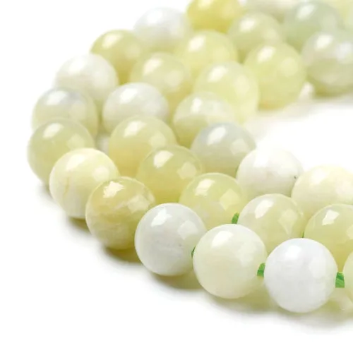 Gemstone Beads, New Jade, Natural, Round, 8mm