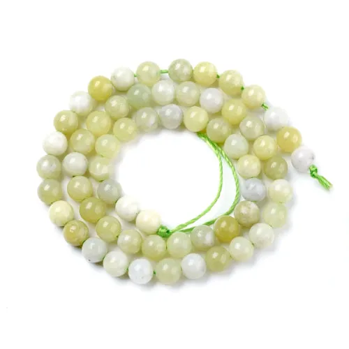 Gemstone Beads, New Jade, Natural, Round, 8mm