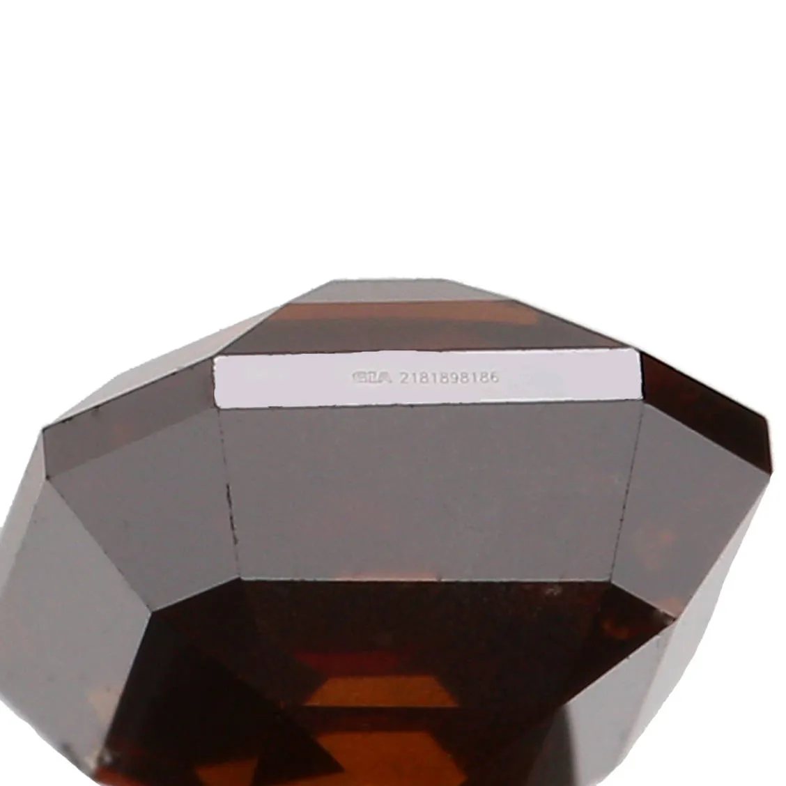 GIA CERTIFIED Natural Loose Diamond Emerald Orangy Brown Color I2 Clarity 6.68 MM 1.59 Ct L2468