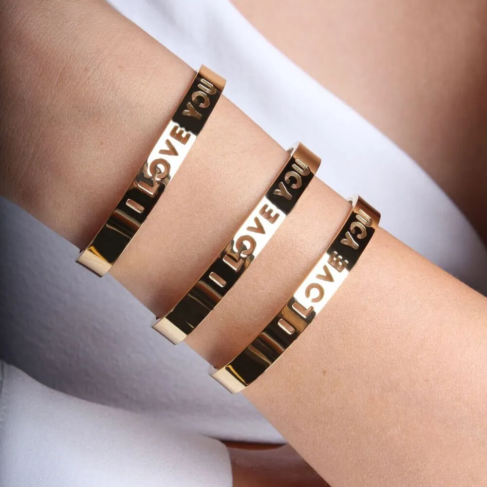 Gold I LOVE YOU Bracelet