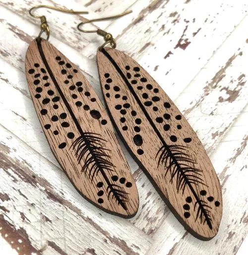 Grace Cherry Wood Branch Earrings