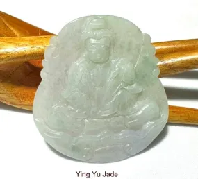 Guan Yin Buddha of Compassion Large Chinese Jade Pendant (P686)