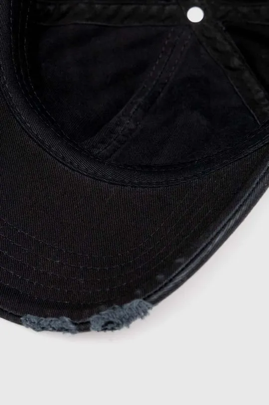 Han Kjøbenhavn cotton baseball cap Distressed Signature Cap black color A-132999