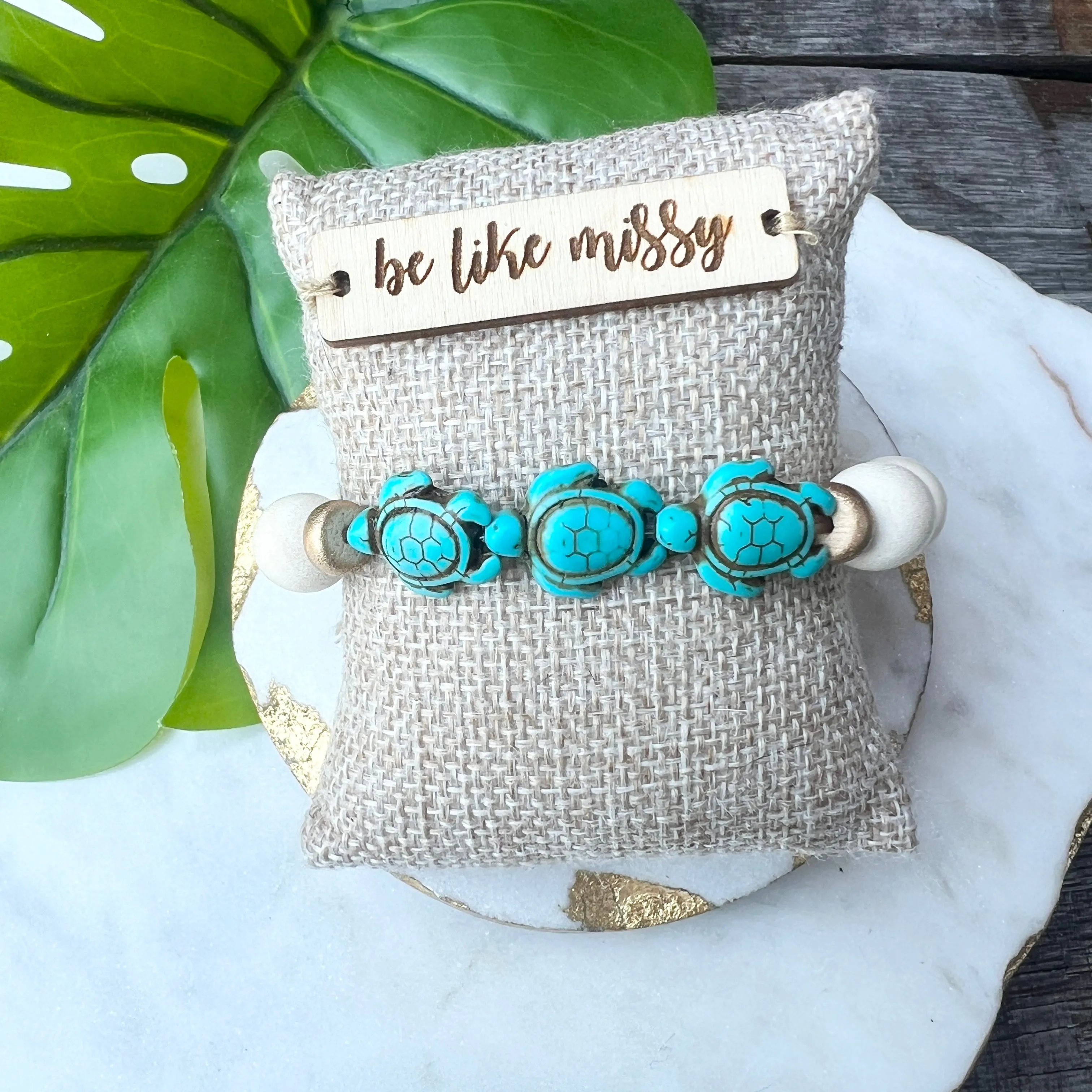 Howlite Turtle Bracelet