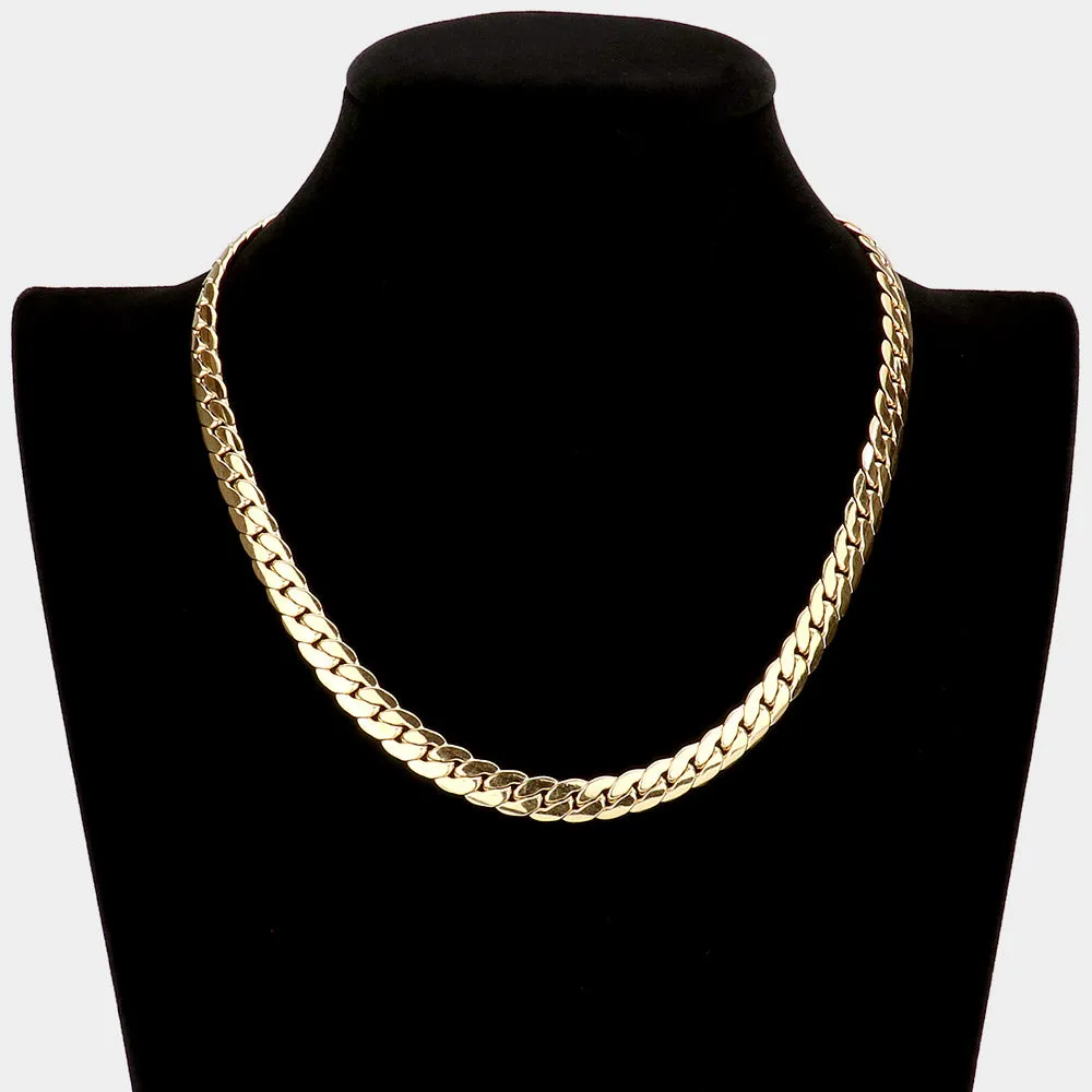 iLLASPARKZ 16 INCH, 8mm Stainless Steel Metal Chain Necklace