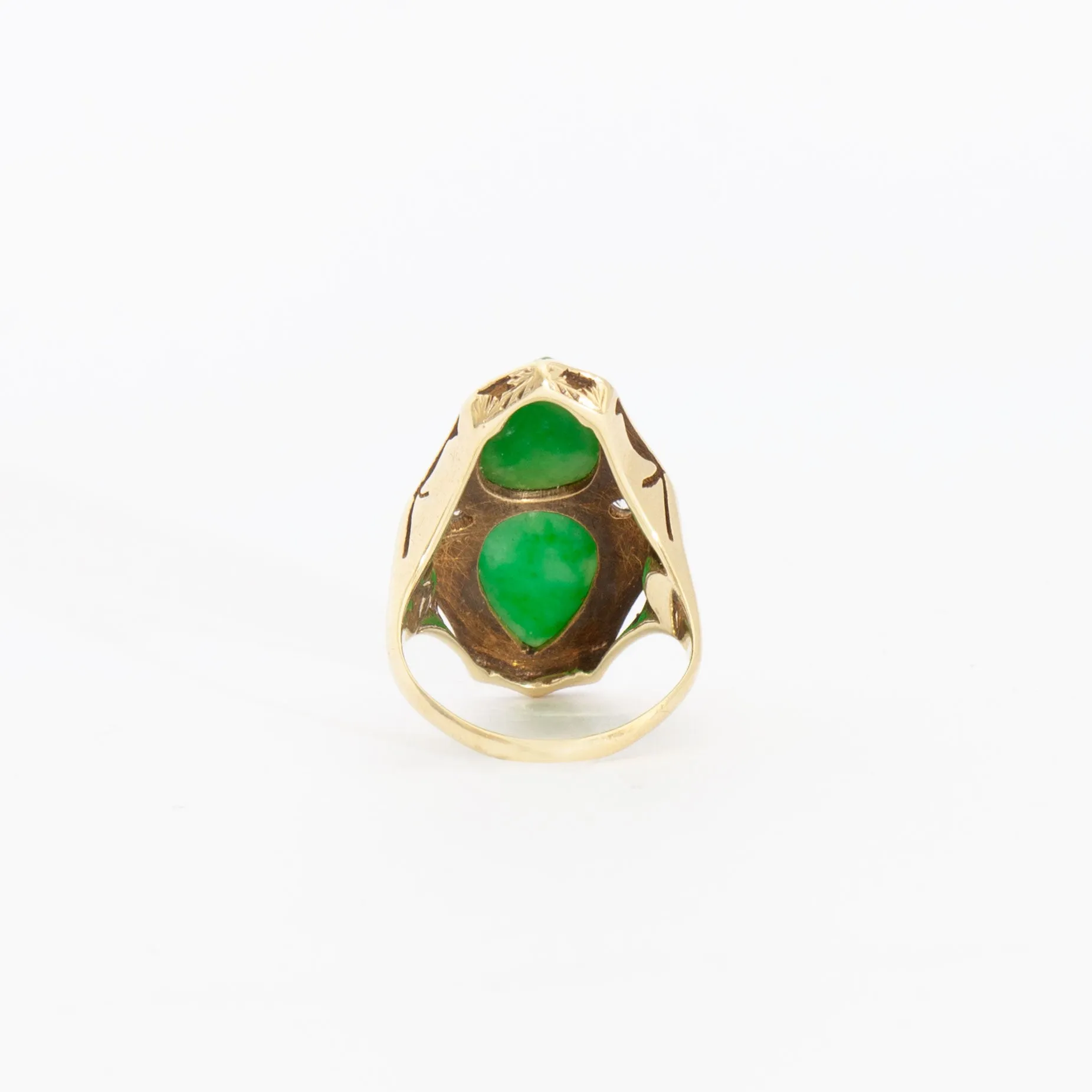 Jade Cabochon Cocktail Ring