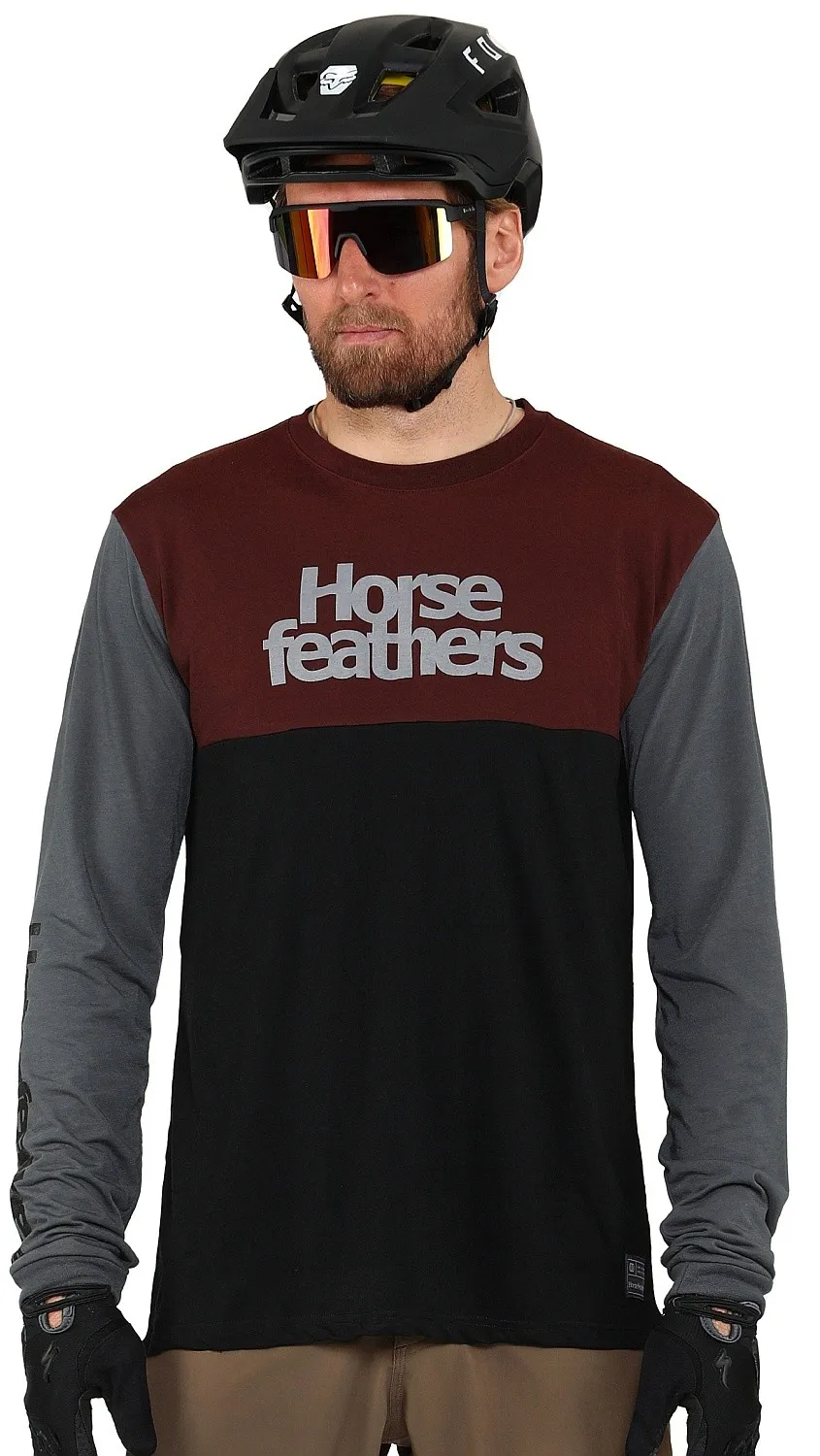 jersey Horsefeathers Fury LS - Burgundy - men´s