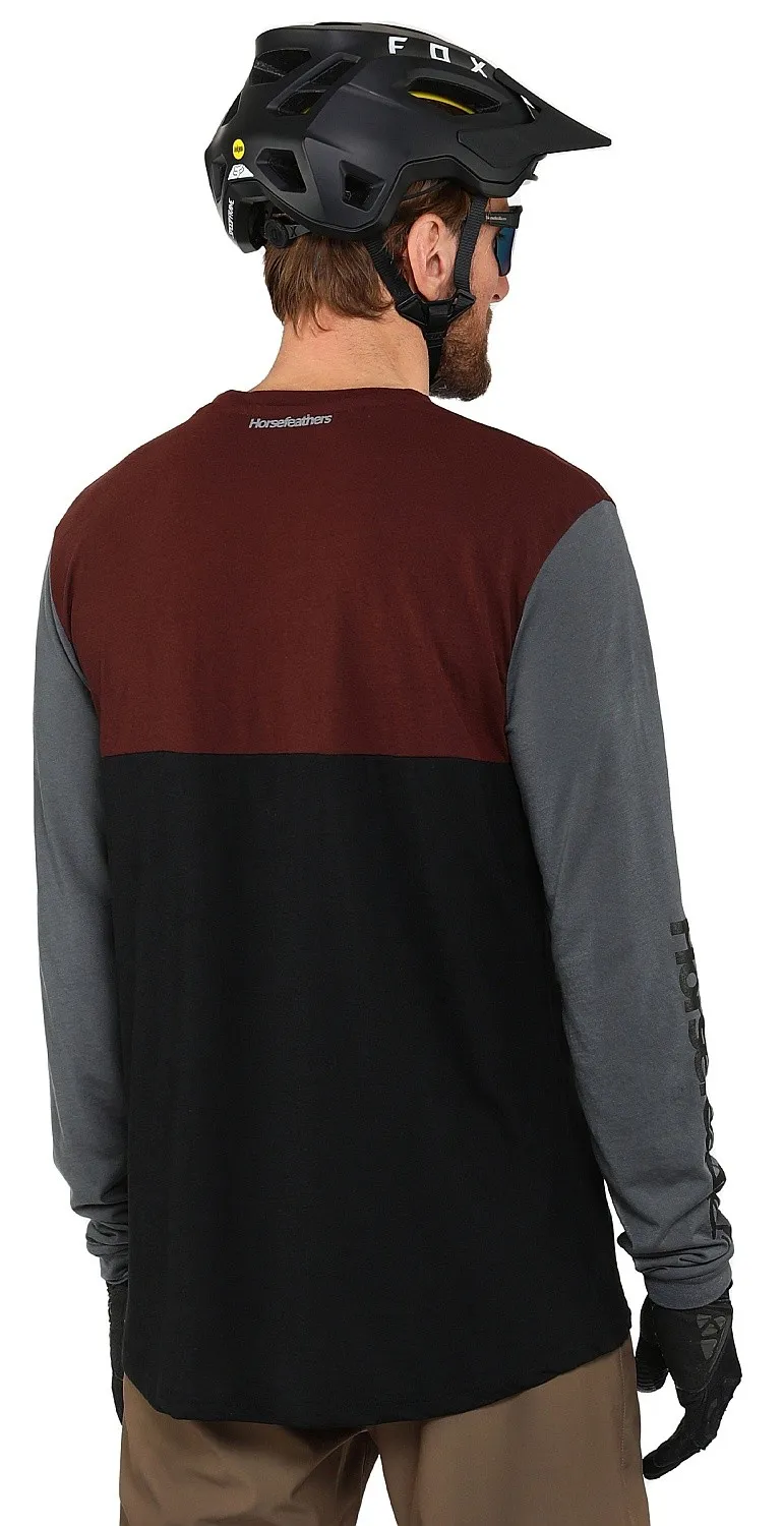 jersey Horsefeathers Fury LS - Burgundy - men´s