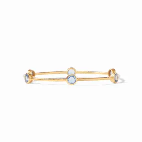 Julie Vos Milano Bangle Bracelet with Chalcedony Blue Stations