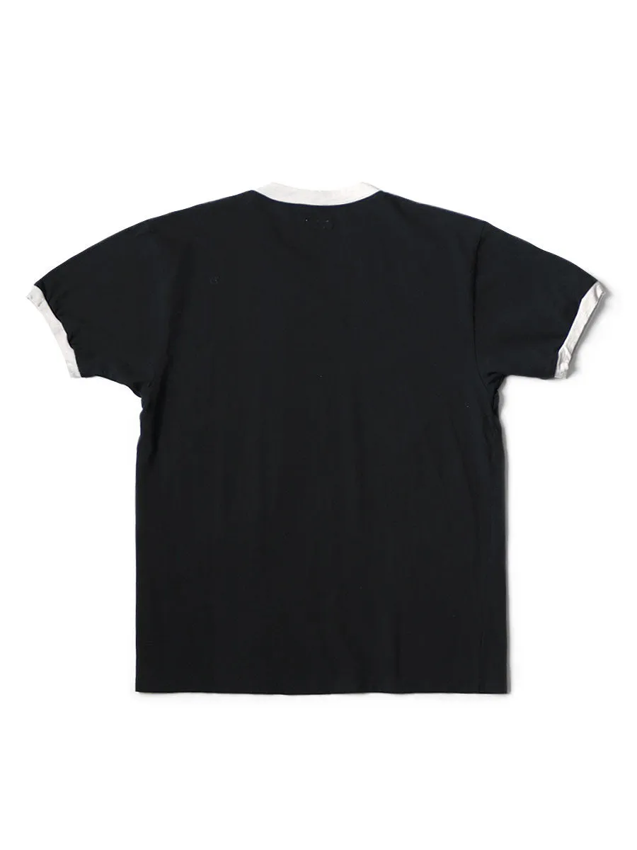 Kapital 20 Jersey V-neck ringer Tee (Butterfly concho pt)