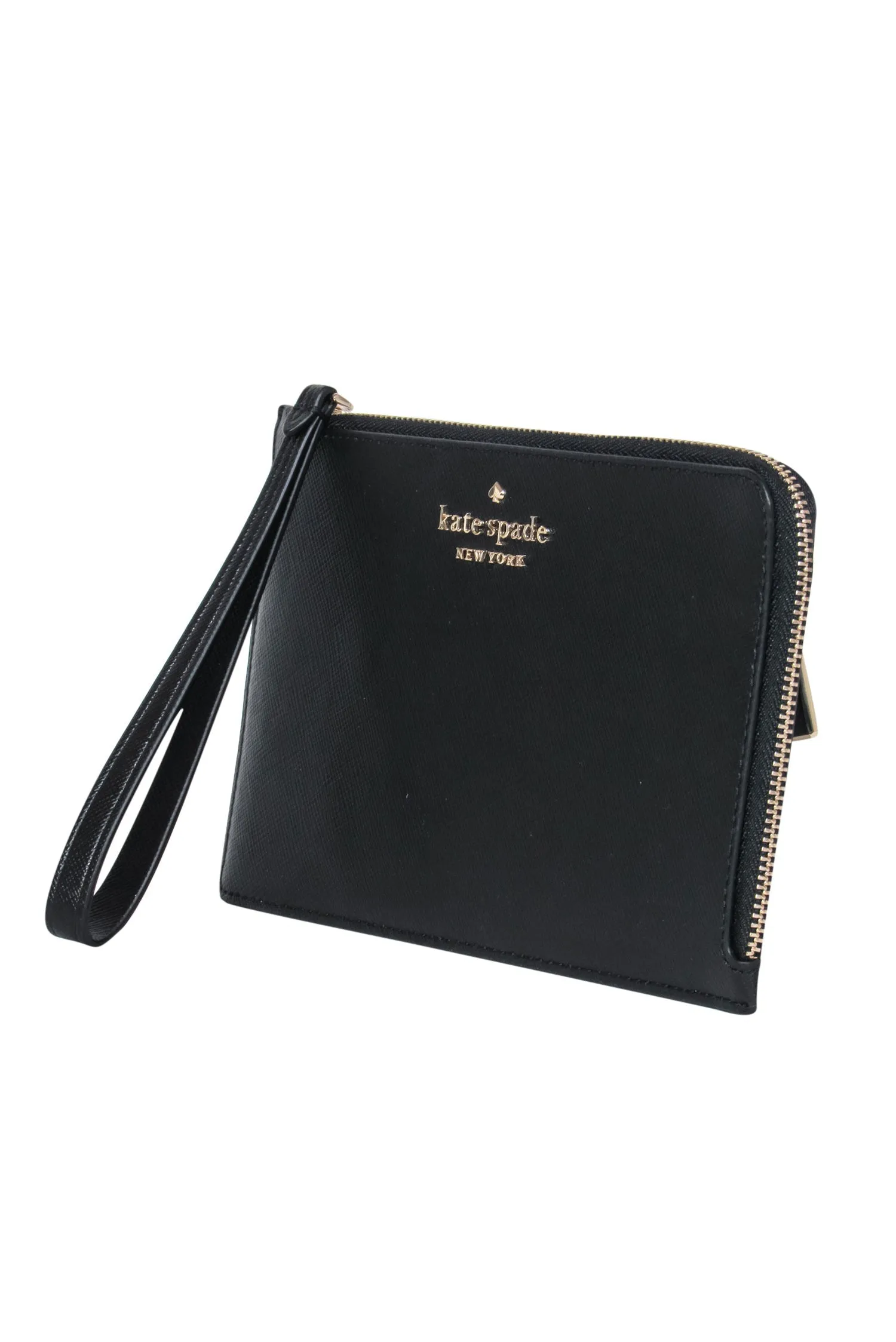 Kate Spade - Black Textured Leather Wristlet