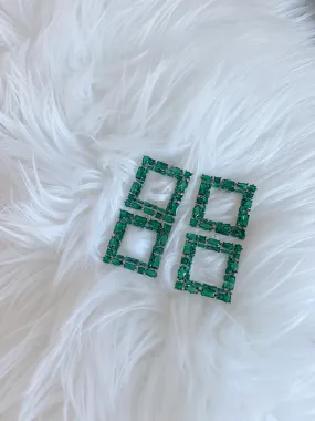 KAYLA EMERALD GREEN DROP EARRINGS BY NICKHO REY