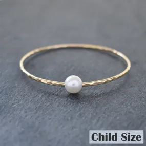 (Keiki) White Pearl Bangle