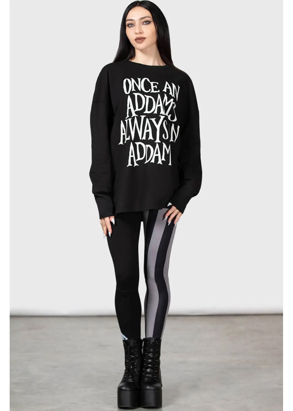 Killstar Wednesday Addams Sweatshirt Black