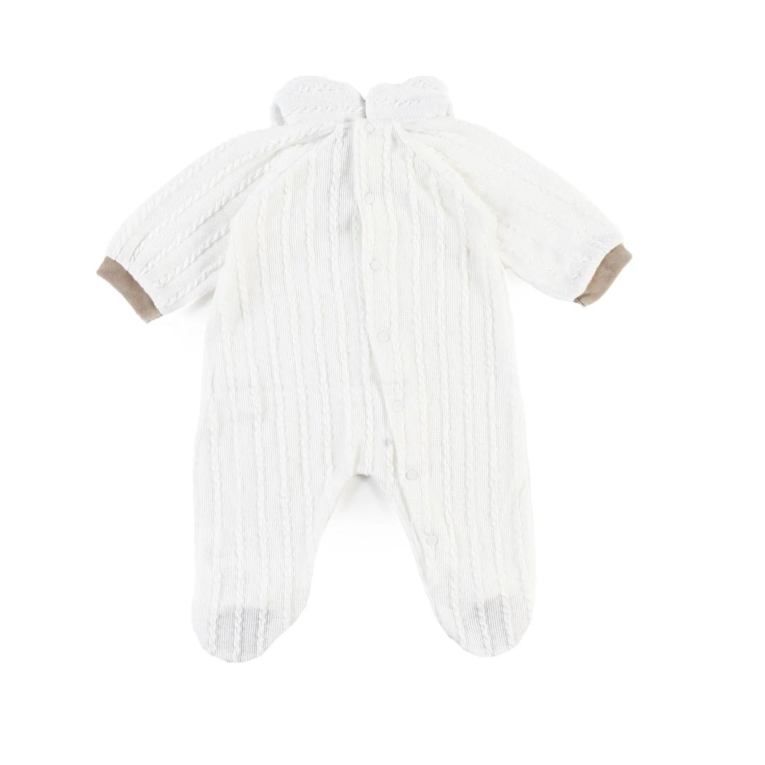 La Stupenderia La Stupenderia White And Beige Unisex Onesie