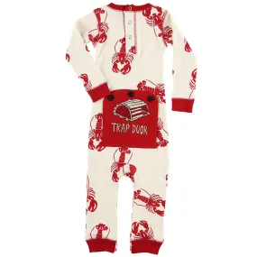 Lazy One Infant Trap Door Lobster Flap Jack Onesie