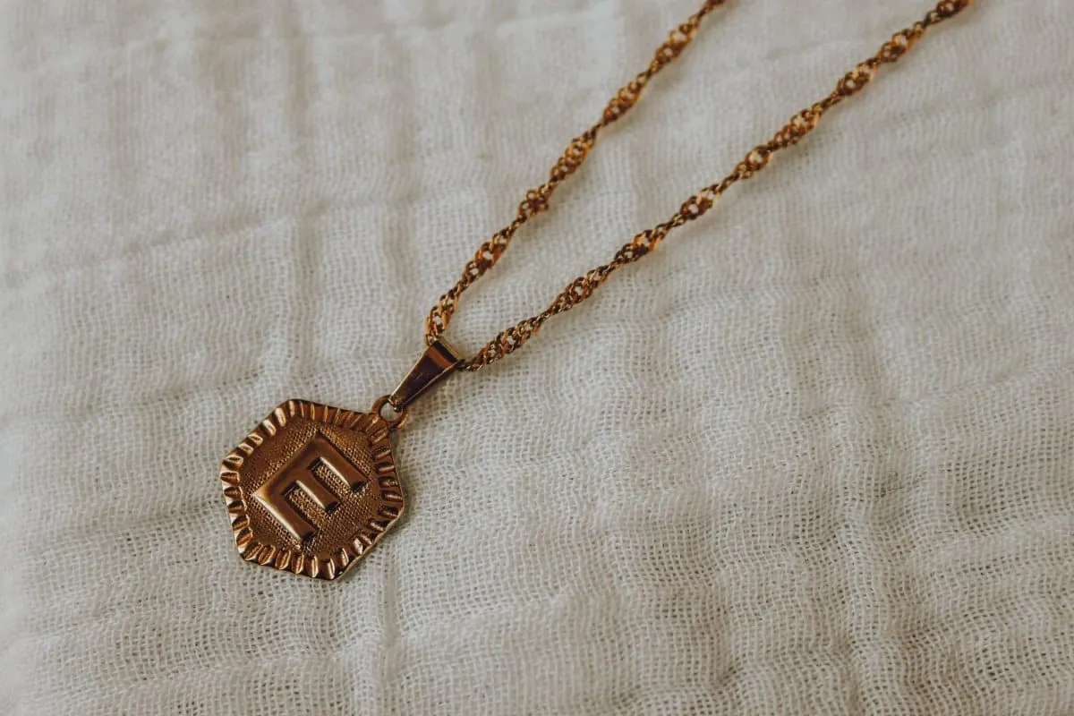 Letter Necklace with Custom Gold Initial Pendant