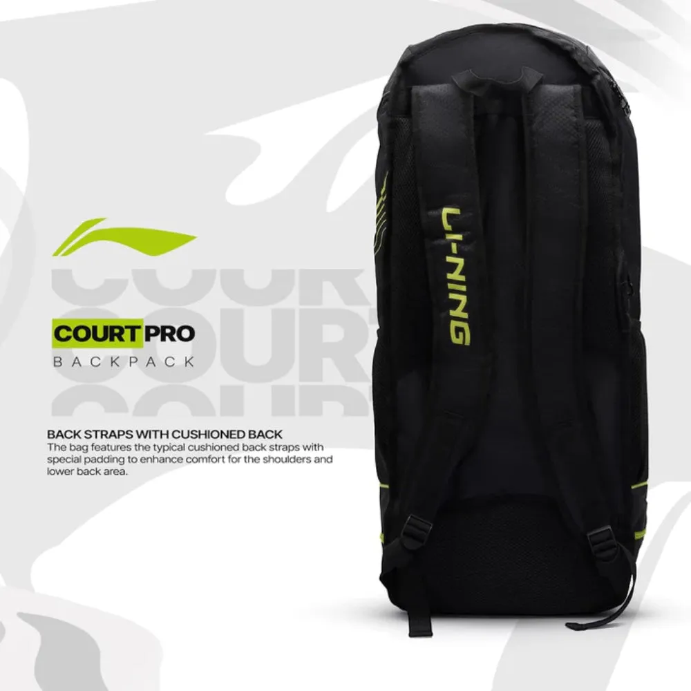 Li-Ning ABSS321 Court Pro Long Badminton Backpack (Black)