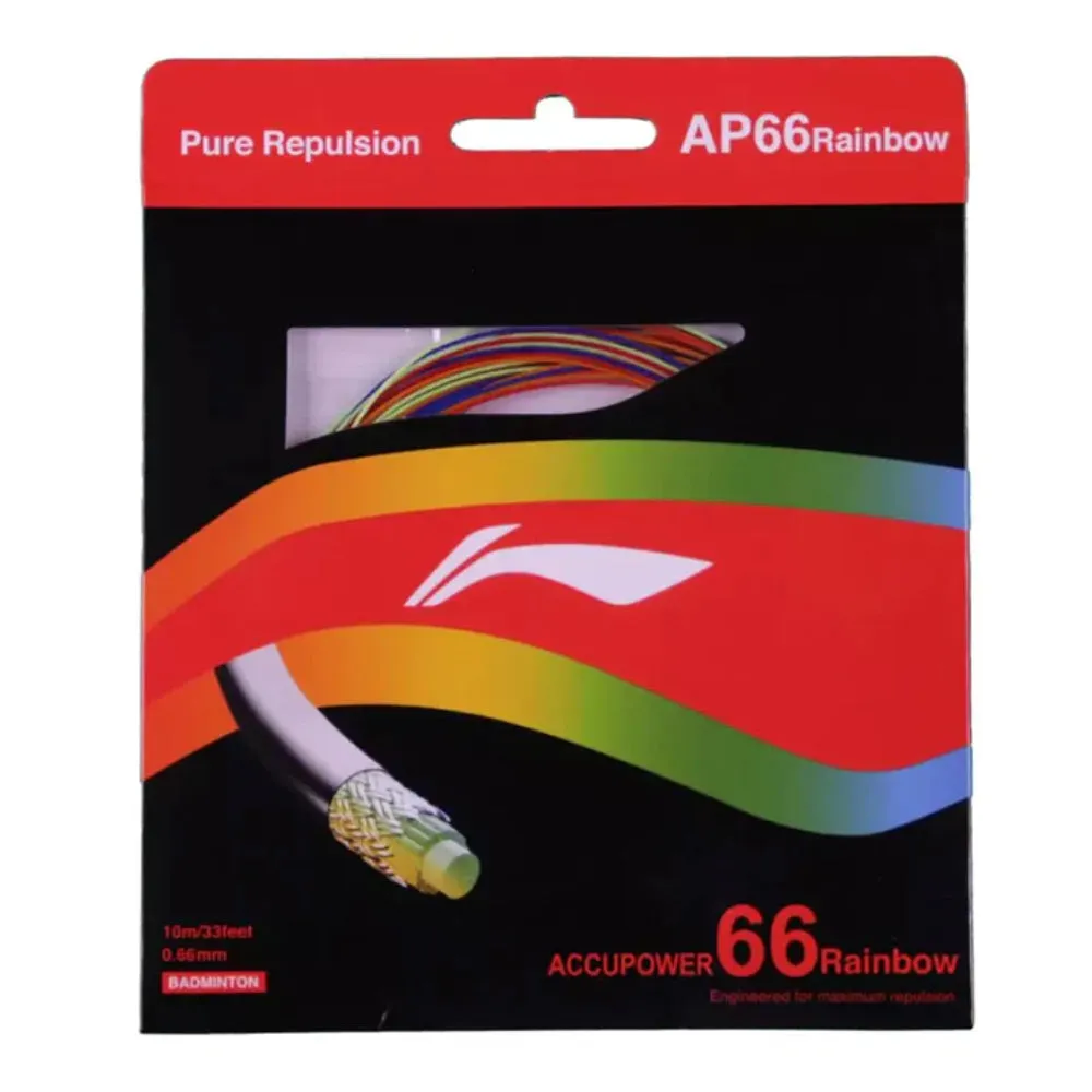 Li-Ning AP66 Rainbow Badminton String (Rainbow)