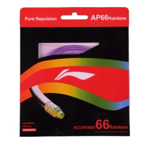 Li-Ning AP66 Rainbow Badminton String (White/Purple)