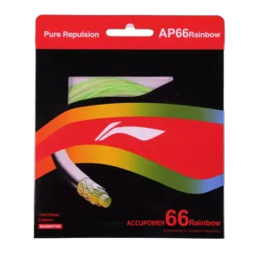 Li-Ning AP66 Rainbow Badminton String (Yellow/Green)