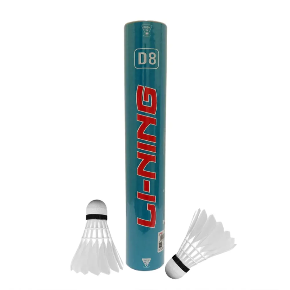 Li-Ning D8 Feather Badminton Shuttlecock (Pack Of 12)