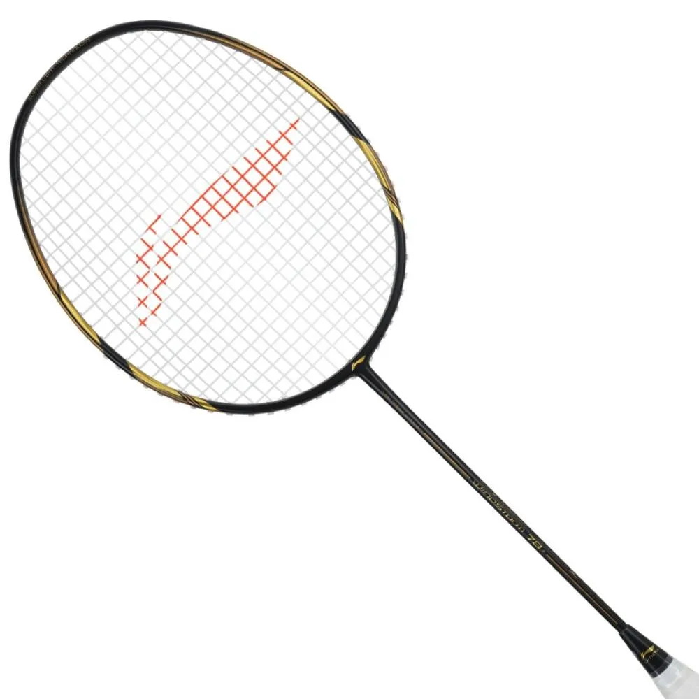 Li-Ning Windstorm 78 Plus Unstrung Badminton Racquet (Black/Gold)