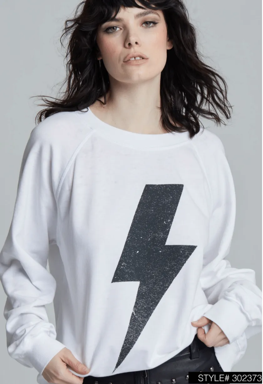 LIGHTENING BOLT LS BURNOUT SWEATSHIRT