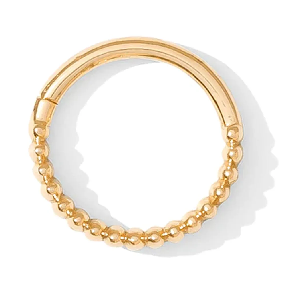 Linear Continuous Ring in Gold