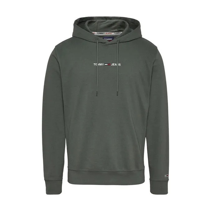 LINEAR LOGO HOODED SWEATSHIRT Man Avalon Green