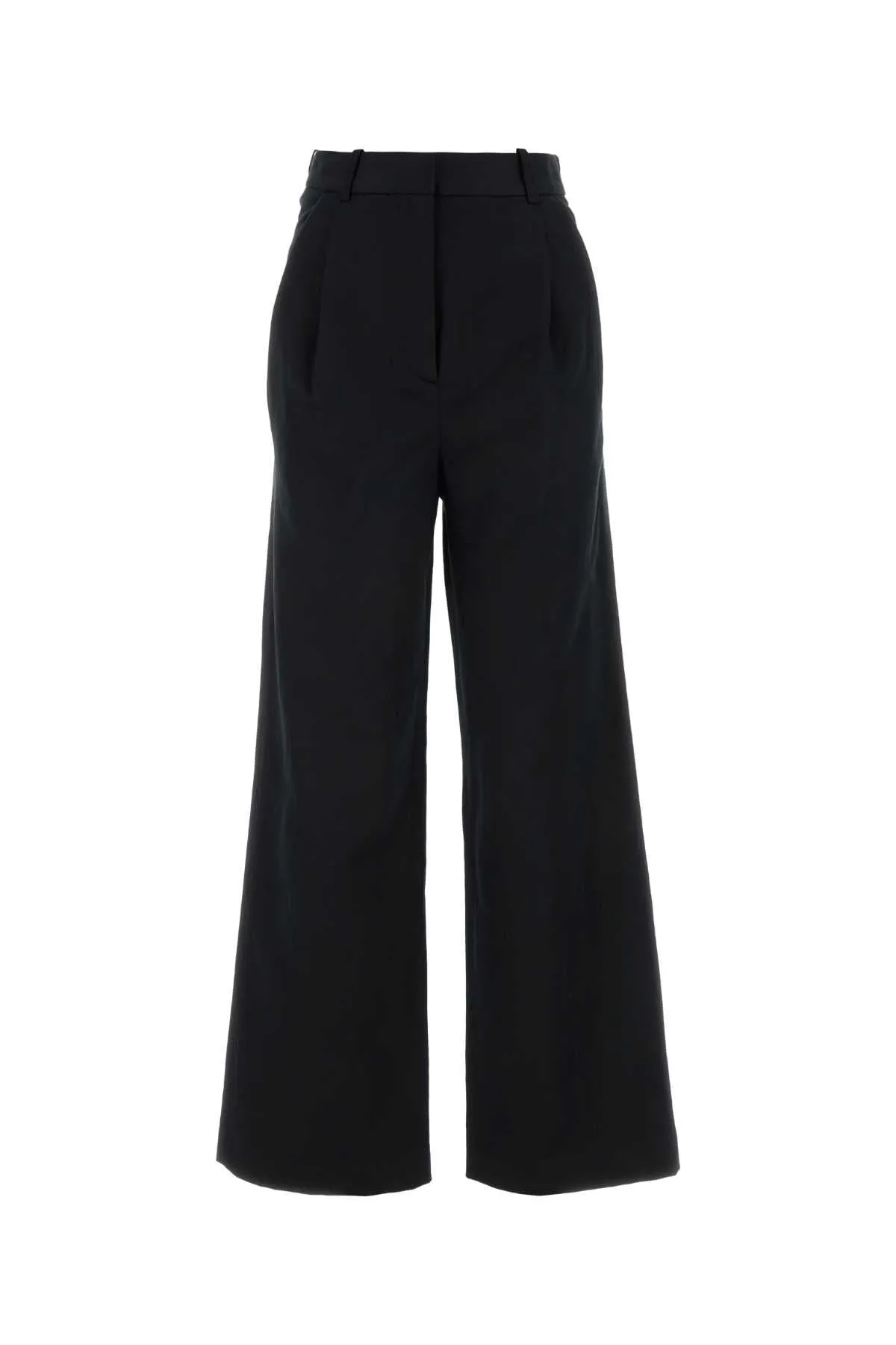 Loulou Black Cotton Blend Idai Palazzo Pant