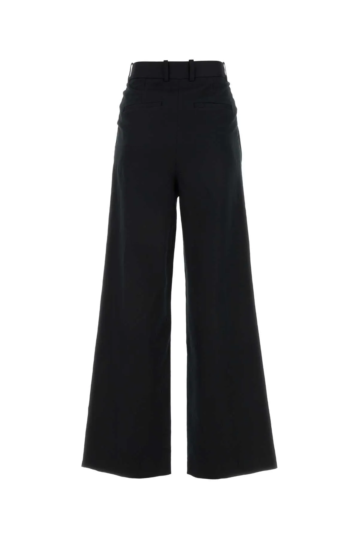 Loulou Black Cotton Blend Idai Palazzo Pant