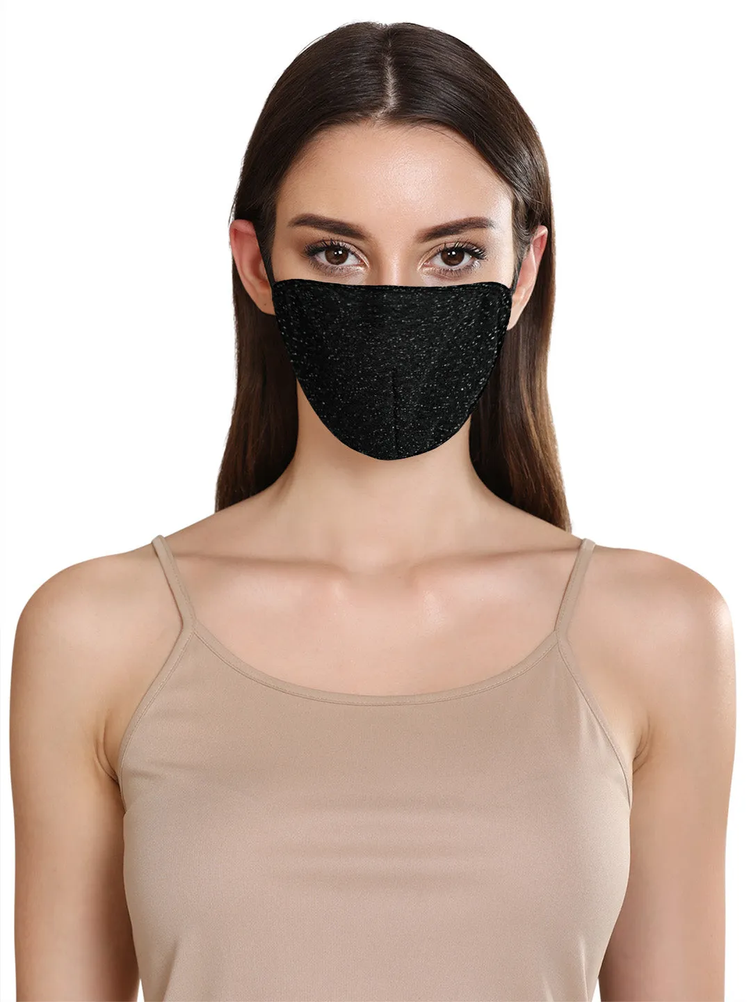 Lurex Jersey Fitted Face Mask