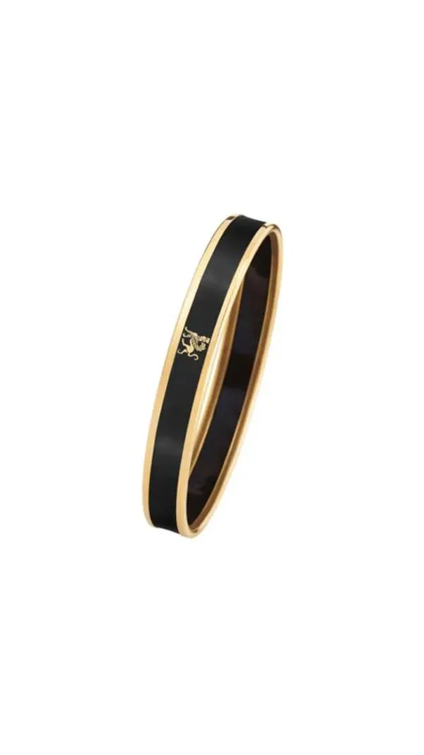 Mademoiselle Monochrome Bordered Bangle - Midnight Black