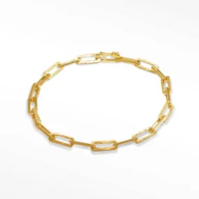 Mama Paperclip Gold Vermeil Bracelet 8''