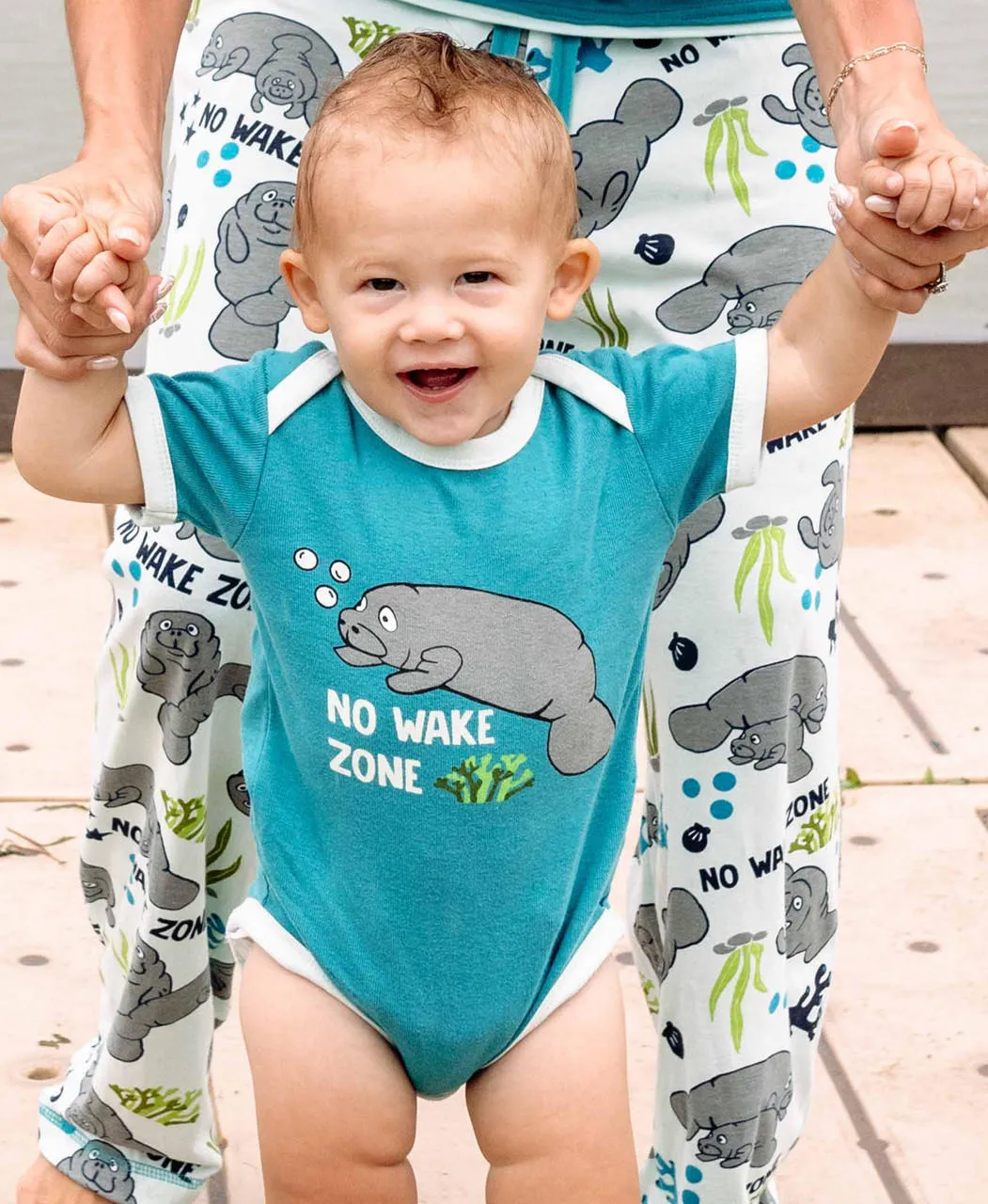 Manatee No Wake Zone Infant Creeper Onesie